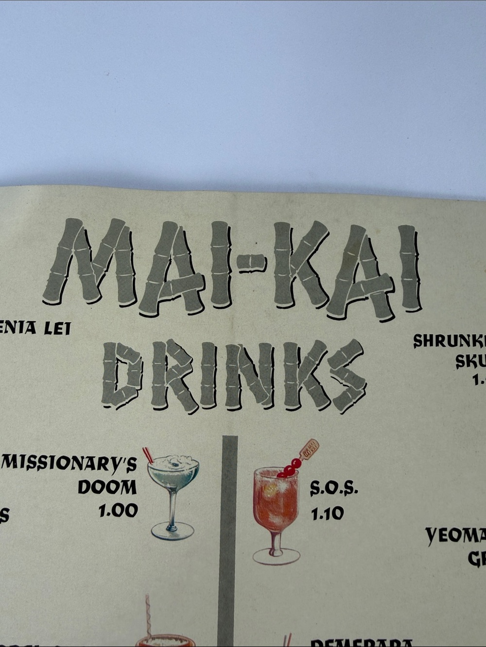 VTG 1957 Mai-Kai Tiki Restaurant Cocktail Menu Fort Lauderdale First Edition - Picture 9 of 12